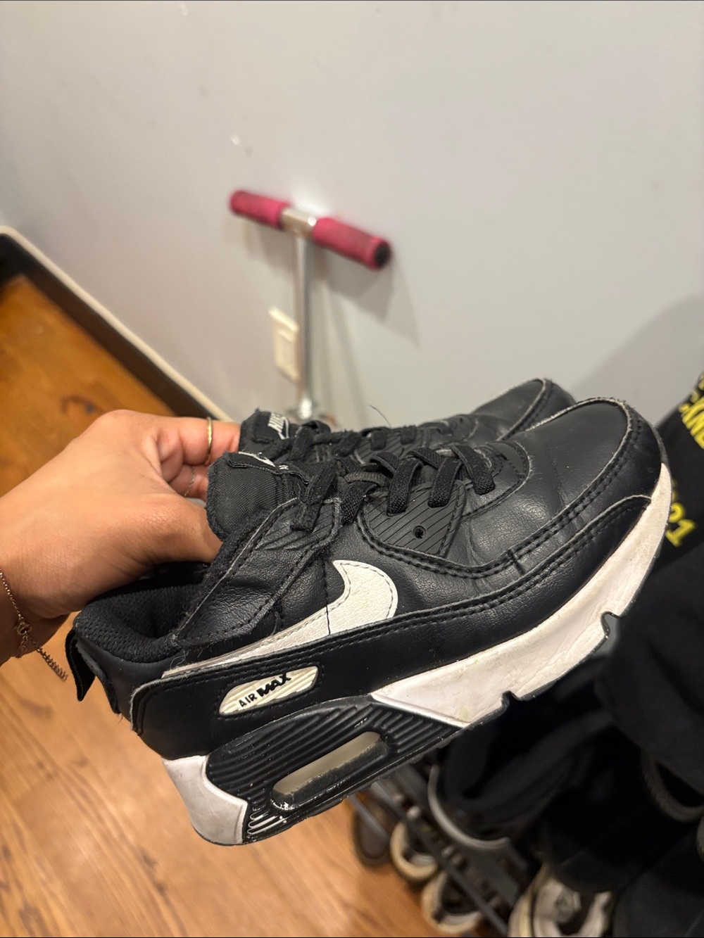 Nike Kids Black and White Air Max Sneakers